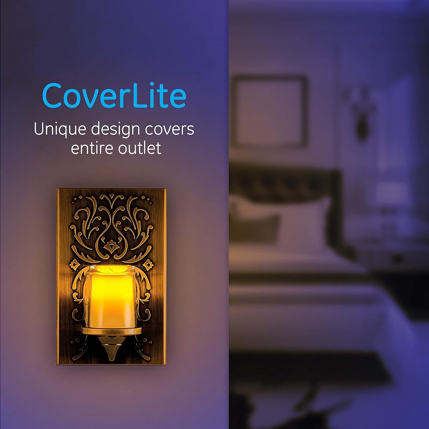 Luz nocturna LED CandleLite enchufable con detección de luz