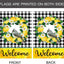 Bandera bienvenida corona limón 28x40" decoración patio
