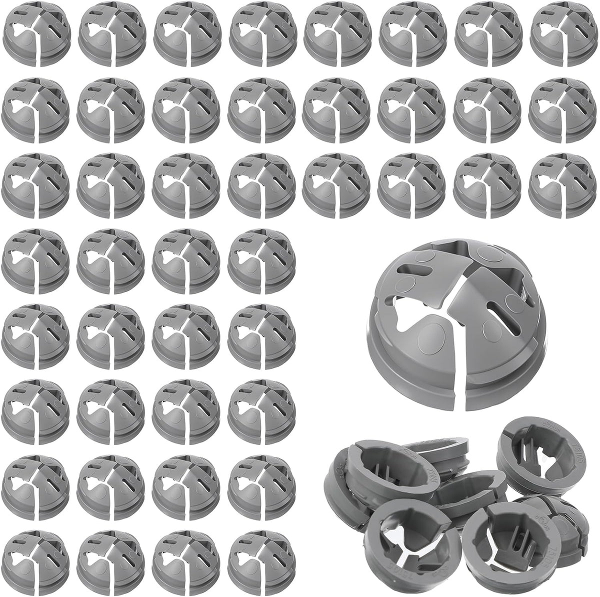 100 Conectores Cable Caja Eléctrica 3/8-1/2pulg Gris