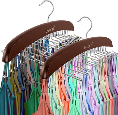 2 Ganchos Madera con 24 Metal Plegables para Armario Hombres