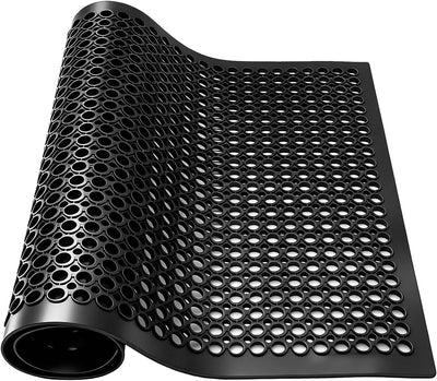 Tapete antifatiga goma con drenaje 83x36pulg uso húmedo