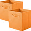 Cubos plegables tela para armario y juguetes pack 2 naranja