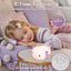 Luz nocturna ajolote morado LED suave para niños