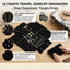 Estuche terciopelo joyas con compartimentos para viajar