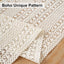Camino mesa beige 71pulg bohemio macramé comedor sala