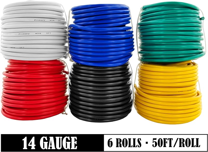 Cable eléctrico 14 awg 12v 300pies cca automotriz