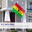 Bandera Ghana 3x5ft poliéster doble costura ojales latón