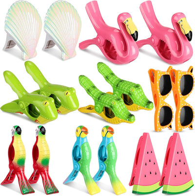 16 Clips Toalla Playa Soporte Pasadores Crucero Silla