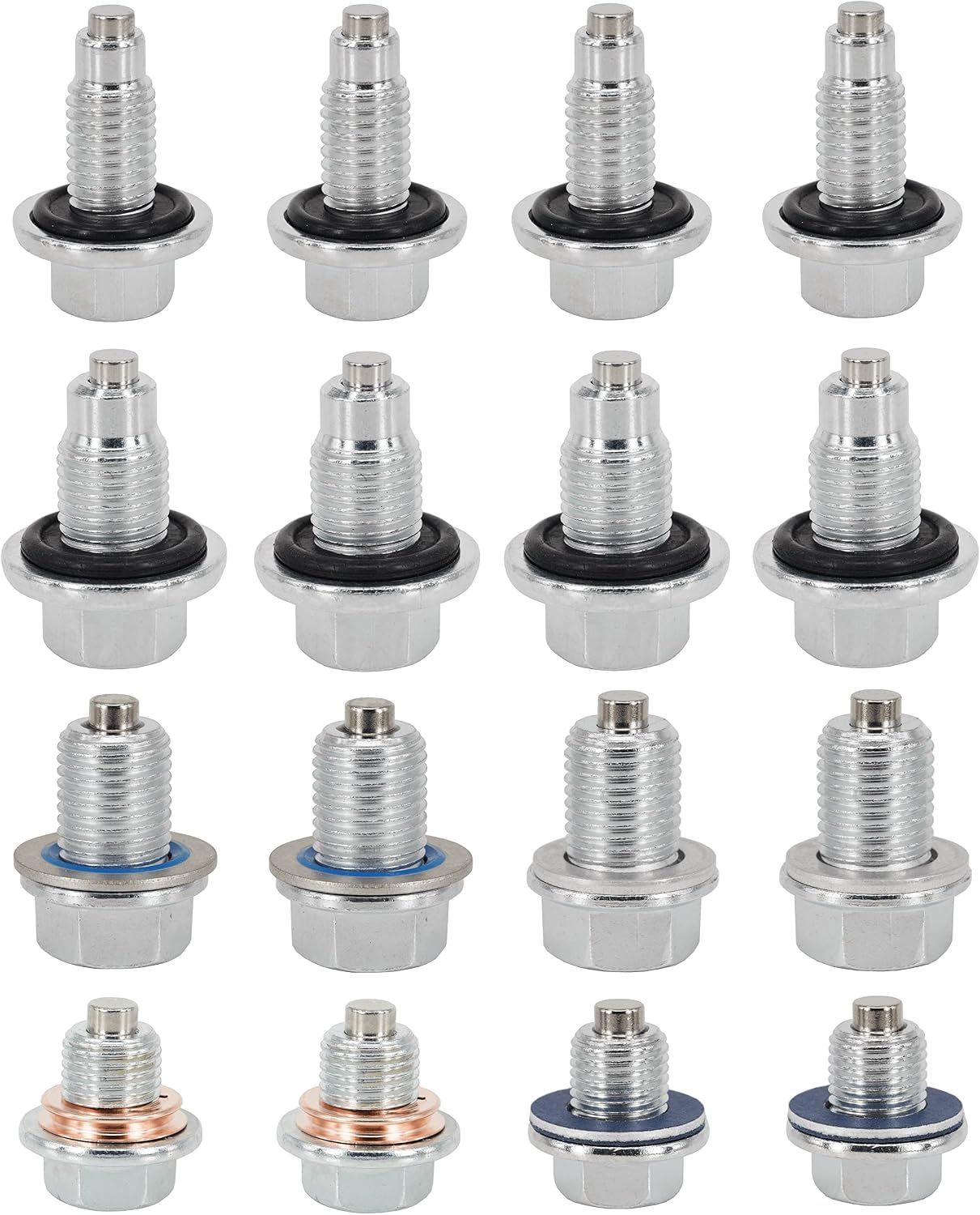 Set 4 tapones drenaje aceite motor magnético M12x1.25