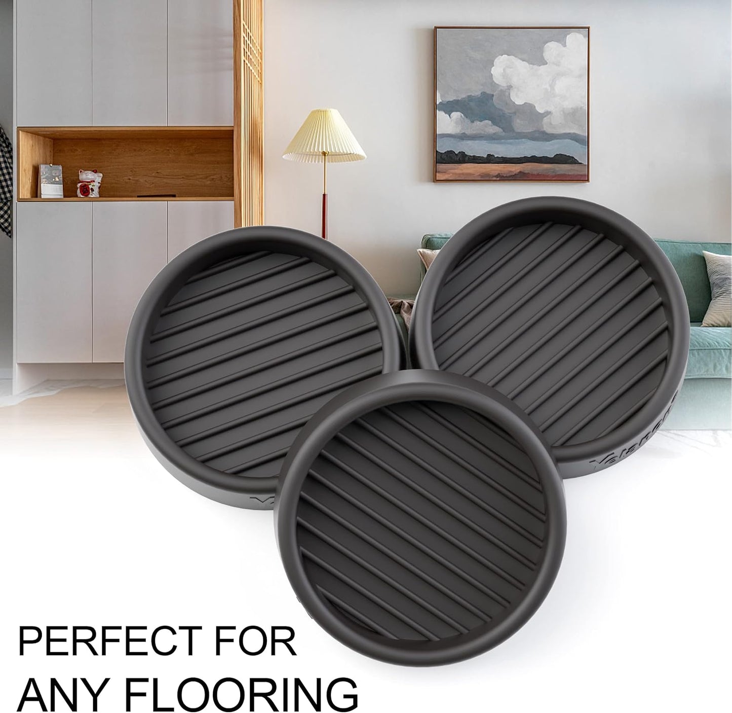 8 Almohadillas antiderrap para suelo madera dura negro