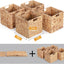Cestas mimbre 10.5x10.5" plegables set 4