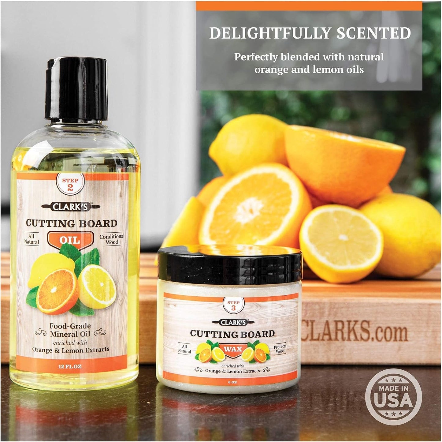 Tabla cortar con aplicador aroma limón naranja 2 pzas