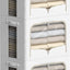 3 Pzas Organiz. Ropa Plegable Marco Metal Caja Apilable