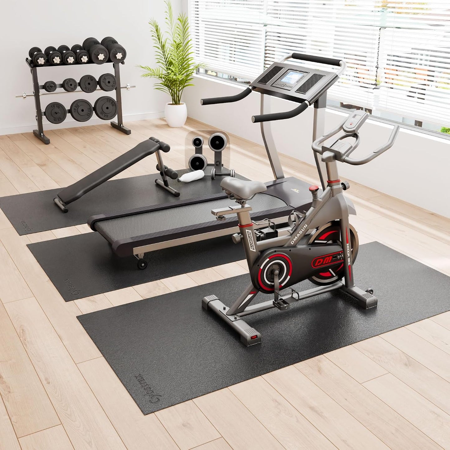 Alfombrilla antiderrap para bicicleta spinning 90x40