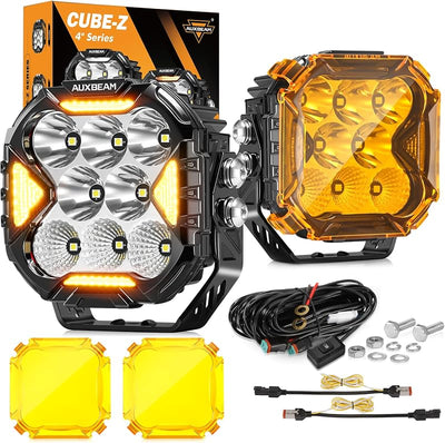Luces LED Pods Cube-Z 4" Ámbar 112W Inundación
