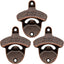 Abridor botellas pared cobre antiguo set 3