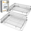 Cesta freidora aire 12.8x9.6" set 2 acero inox