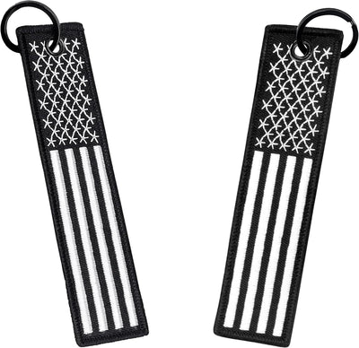 2 Llaveros con bandera USA para moto scooter