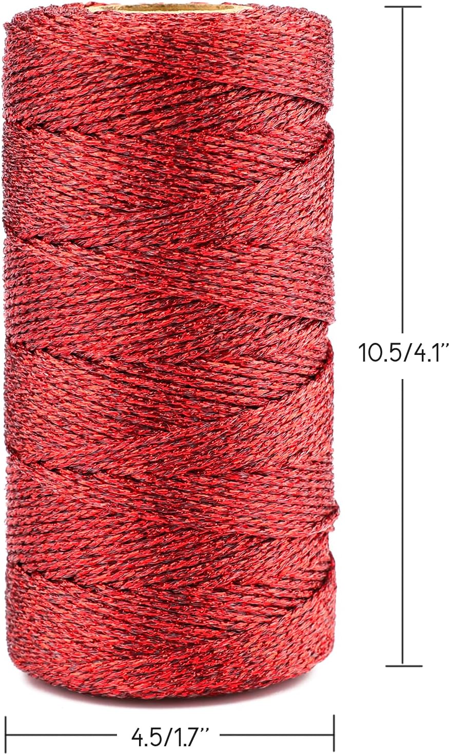 Cuerda metálica roja 110 yardas manualidades navideñas