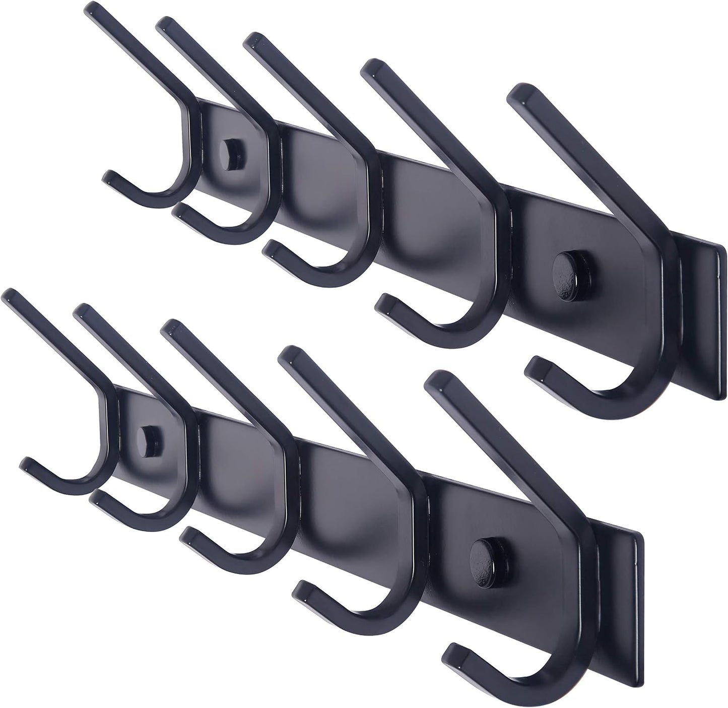 Perchero pared 5 ganchos dobles metal resistente