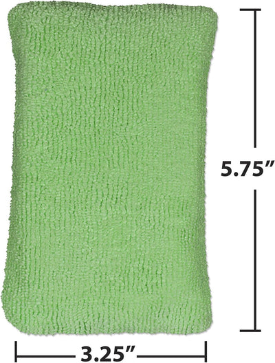 Esponja microfibra 2en1 cocina baño reutilizable 5.75x3.25pulg