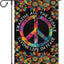 Bandera jardín arcoíris 12x18pulg doble cara arpillera girasol