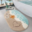 2 Pzas Alfombra Baño Antiderrapante Tema Mar Estrella de Mar