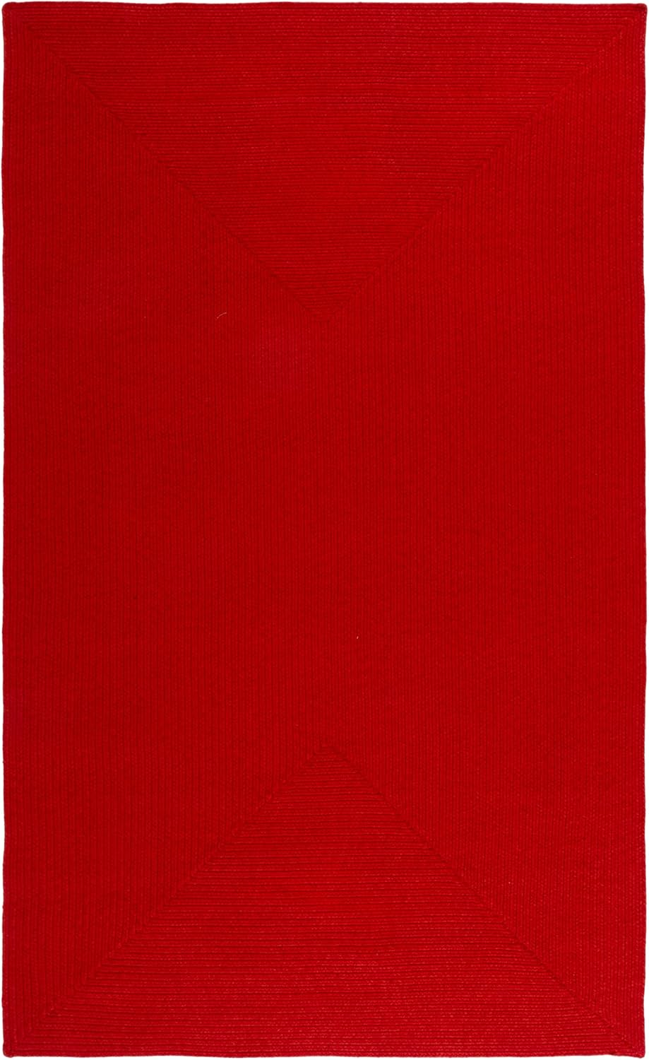 Alfombra exterior lavable 5x8ft reversible óxido y rojo