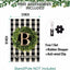 Bandera jardín monograma B 12.5x18pulg búfalo boj corona