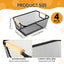 4 Cestas Alambre Madera para Organizar Hogar Cocina