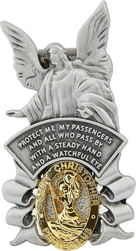 Medalla San Cristóbal para visera automóvil regalo religioso
