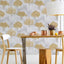 Papel pintado mostaza abedul