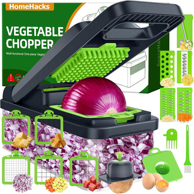 Picadora 15 en 1 para verduras, queso y huevo con tapa