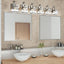 Lámpara baño 6 luces níquel cepillado vidrio