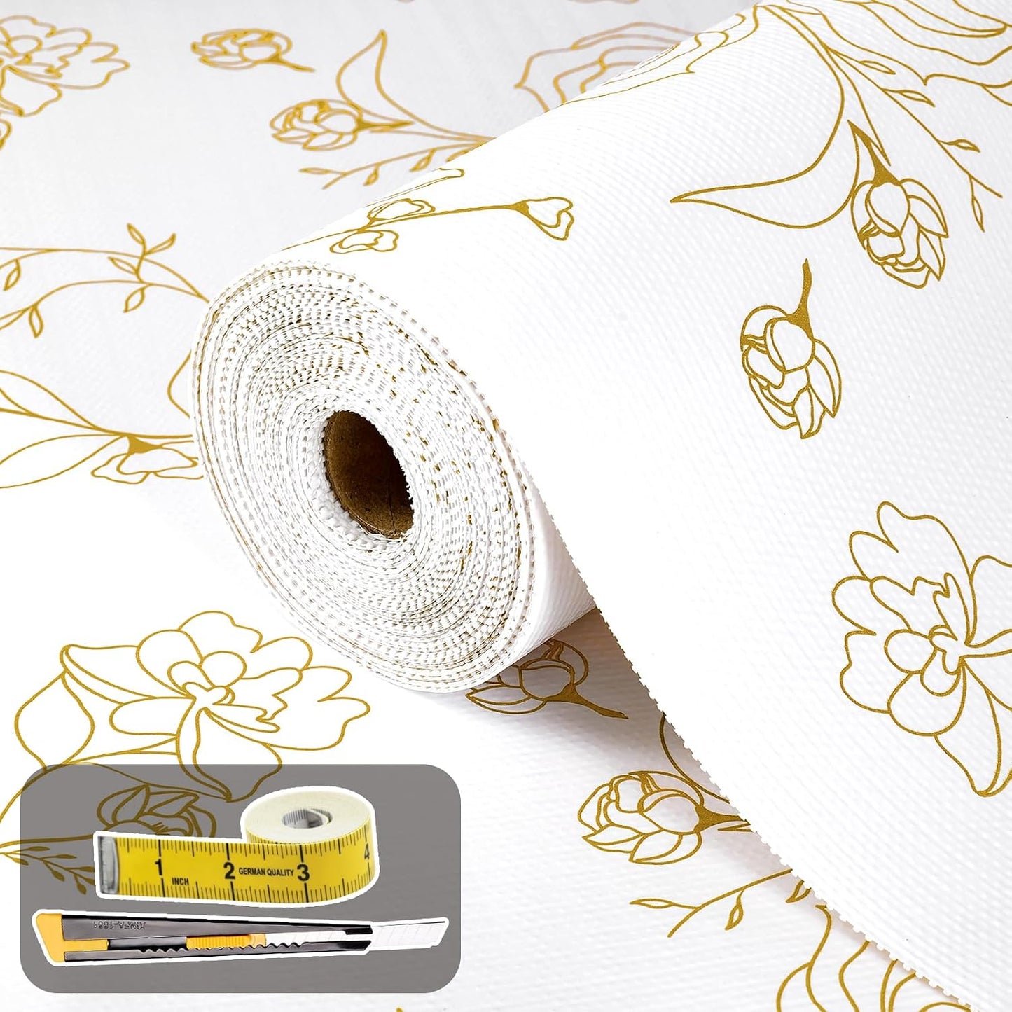 Revestimiento cajones cocina 23.6" x30ft color dorado