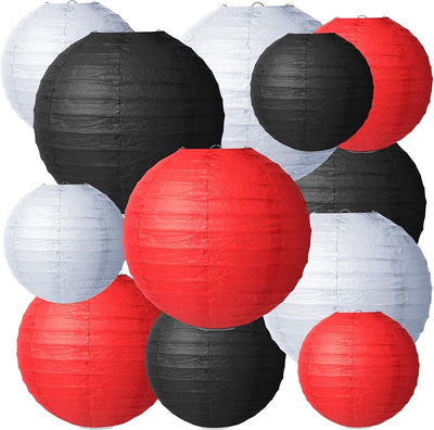 12 Faroles Redondos Papel Boda 4,6,8,10pulg Decorativo Colgar