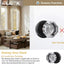 Pomo puerta simulado cristal bronce aceitado pack 4