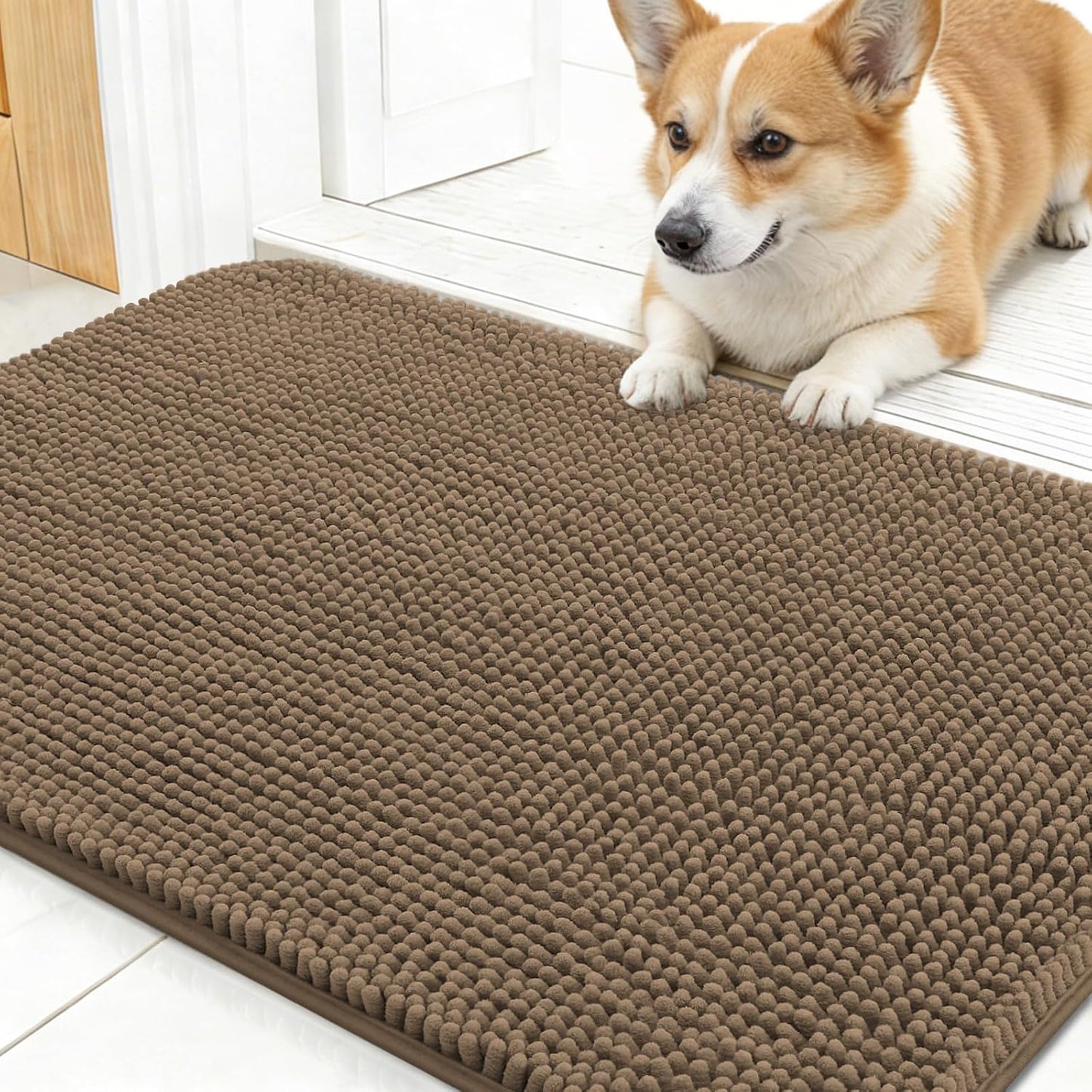 Tapete perro 30x17pulg antideslizante absorbente interior
