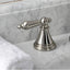 Grifo lavabo latón níquel cepillado con manija palanca
