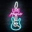 Letrero LED guitarra con música para estudio bar dormitorio