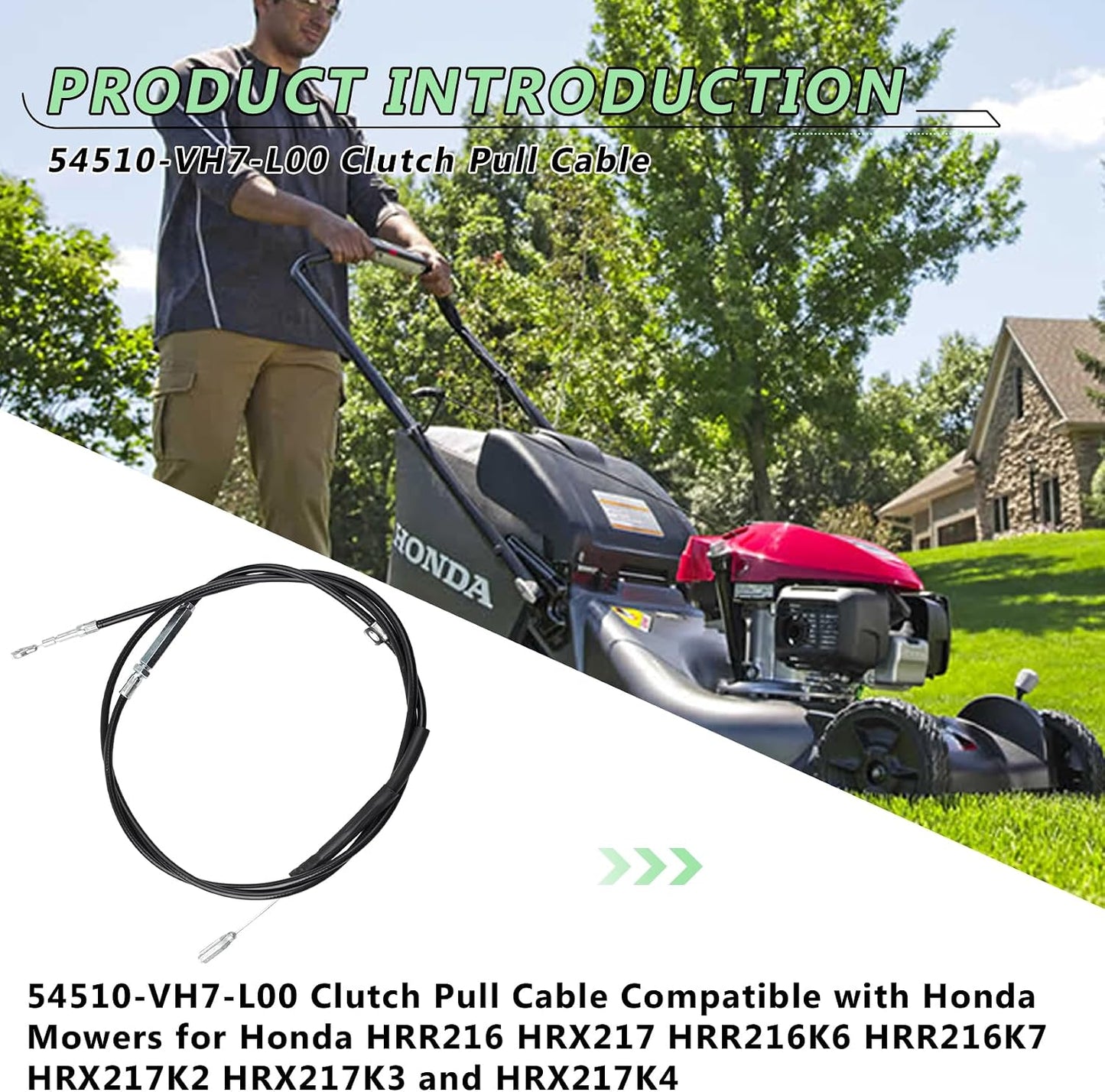 Cable tracción embrague comp Honda HRR216 HRX217