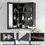 Botiquín aluminio 16x24pulg con espejo negro