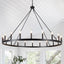 Candelabro negro 47.2pulg 20 luces industrial sala de estar