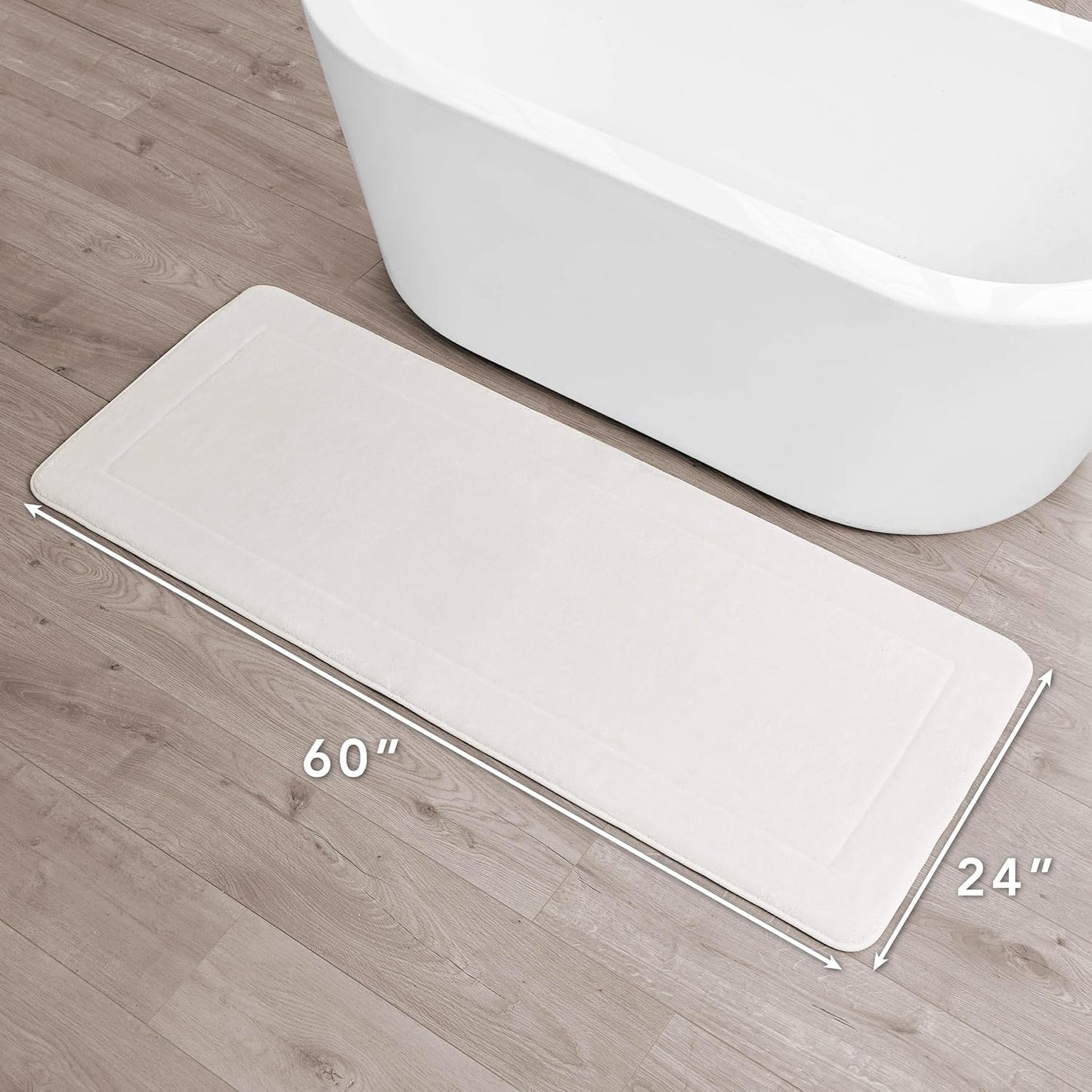 Alfombra baño espuma viscoelástica antiderrap 24x60"