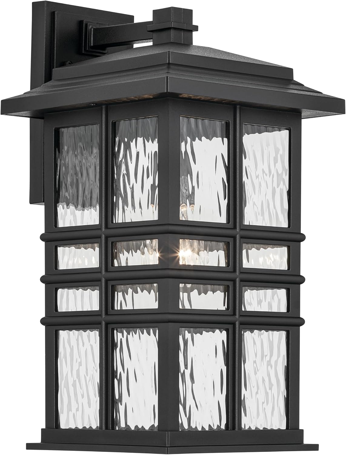 Lámpara pared exterior cuadrada 17.25pulg cristal
