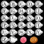 Plantillas de letras para galletas pequeñas reutilizables de 3 x 3.6 pulgadas