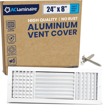 Ventilador flujo aire aluminio 24x8pulg cubierta HVAC pared techo