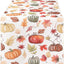 Camino mesa otoño cosecha calabazas hojas arce decoración hogar