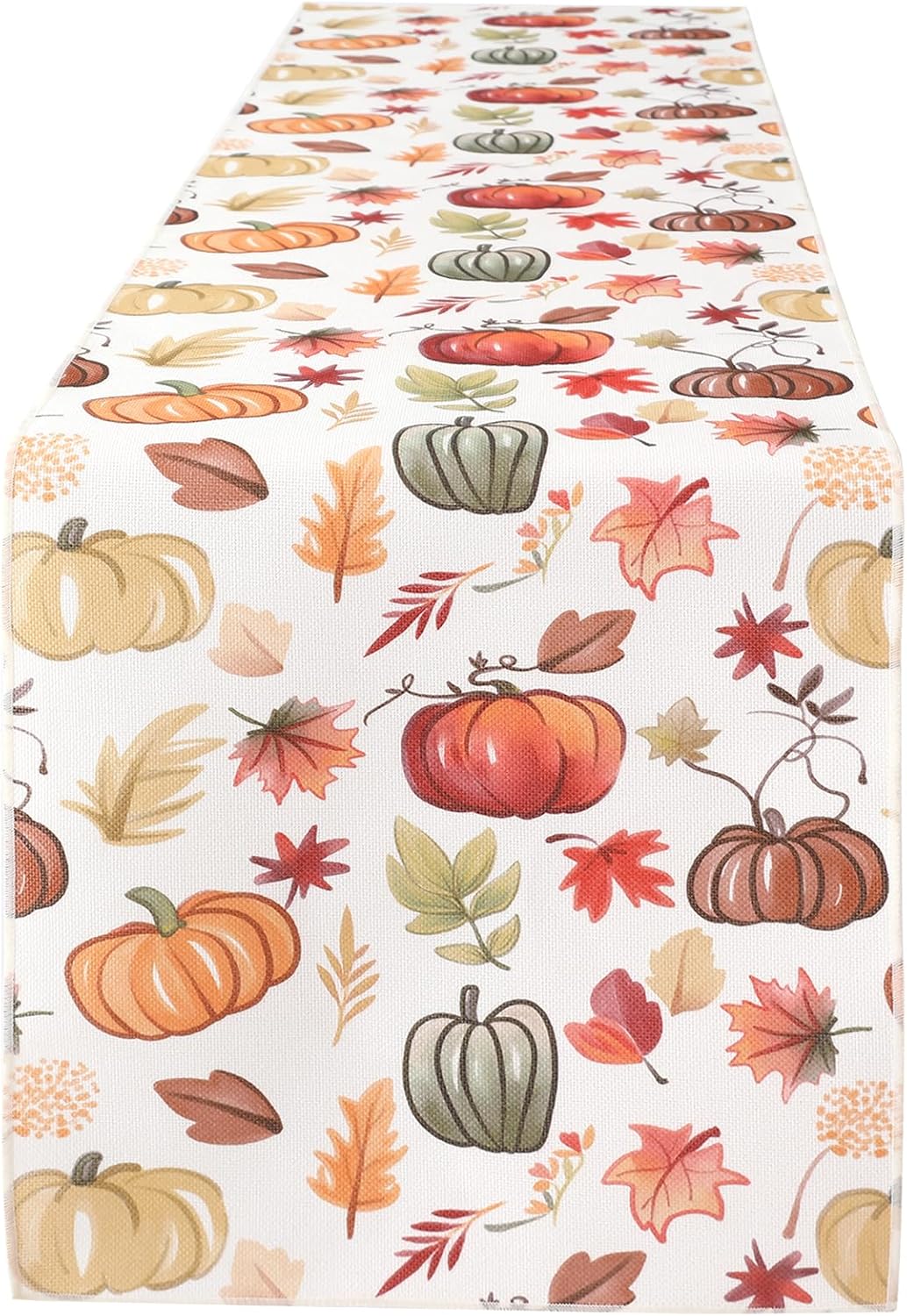 Camino mesa otoño cosecha calabazas hojas arce decoración hogar