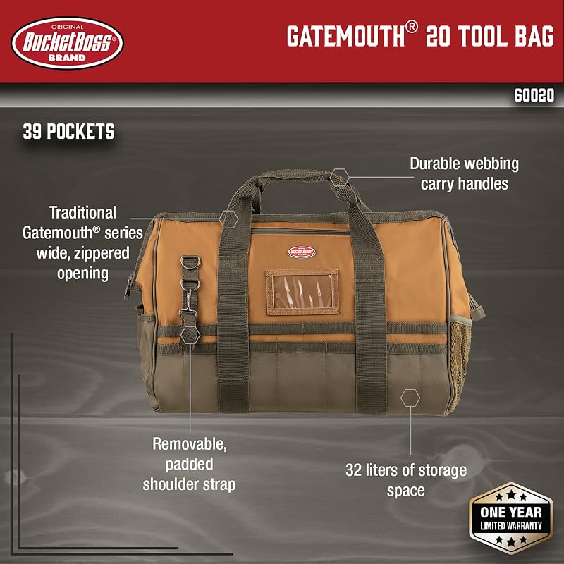 Bolsa herramientas Gatemouth 32L marrón